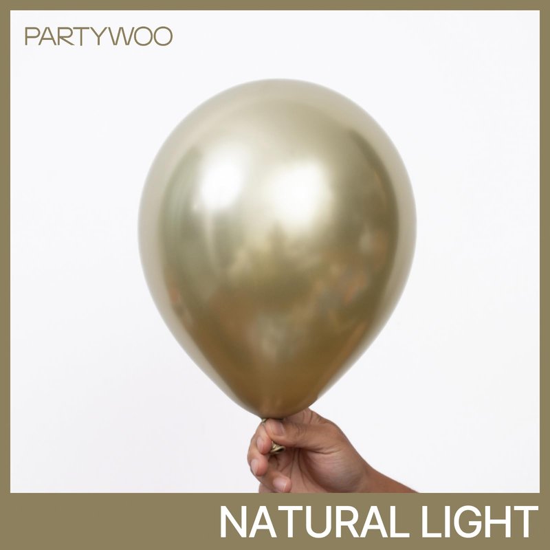 PartyWoo Metallic Gold Balloons 50pcs 12 Inch Chrome Gold Latex Helium Balloons for Birthday Graduation Baby Shower Anniversary Wedding Bachelorette Christmas New Year Party Decorations Gold-G128