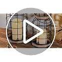 MATAHUM Rustic Farmhouse Candle Lantern Set - 2Pcs with Flameless Candles, Boho Decor