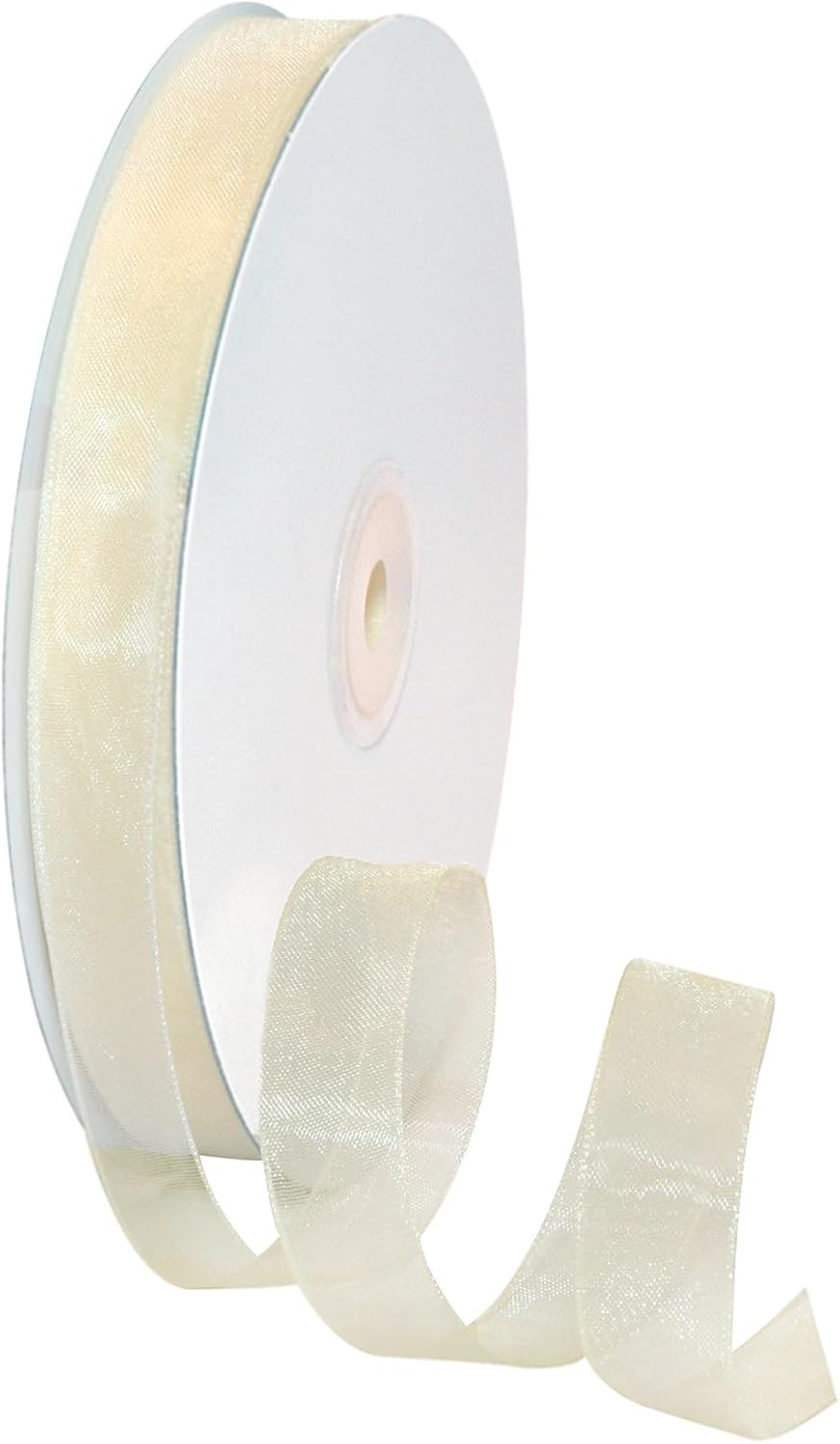 Red Organdy Nylon Ribbon - 5/8 Inch x 100 Yards | Morex 91803/100-609