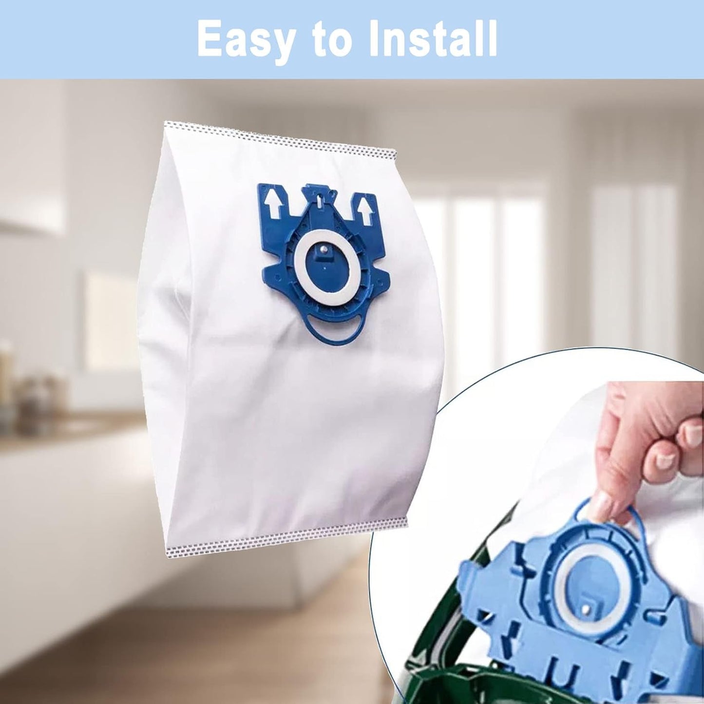 Miele AirClean 3D GN Vacuum Cleaner Bags - 16 Pack with 4 Motor Protection & AirClean Filters | Compatible with Classic C1, Complete C1-C3, S2-S8 Series