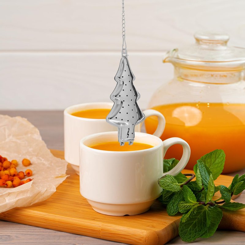 Abaodam Stainless Steel Tea Infuser Tree Shape 6-Pack Loose Leaf Tea Strainers Filters for Home Office Brewing Accessories