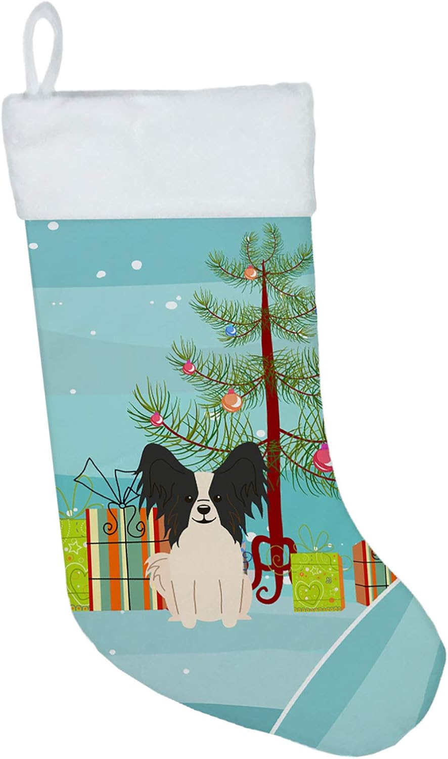 Merry Christmas Tree Dogue de Bordeaux Stocking - Festive Fireplace Decor for Holidays