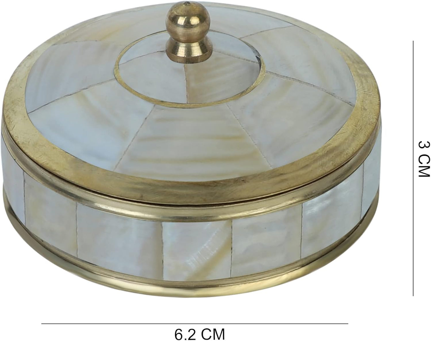 Decorative Jewelry Trinket Box Unique Gift For Home Décor Antique Metal Case with Mother of Pearl Sindoor Box/Coin Box (All Set Black)