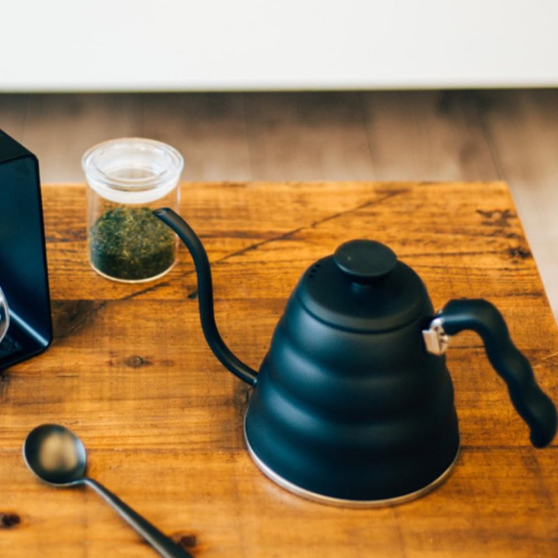 Hario V60 "Buono" Drip Kettle Stovetop Gooseneck Coffee Kettle 1.2L, Stainless Steel, Black