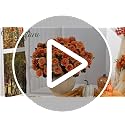 Waipfaru 8 Pcs Fall Artificial Mums in Orange - Realistic Faux Flower Decor