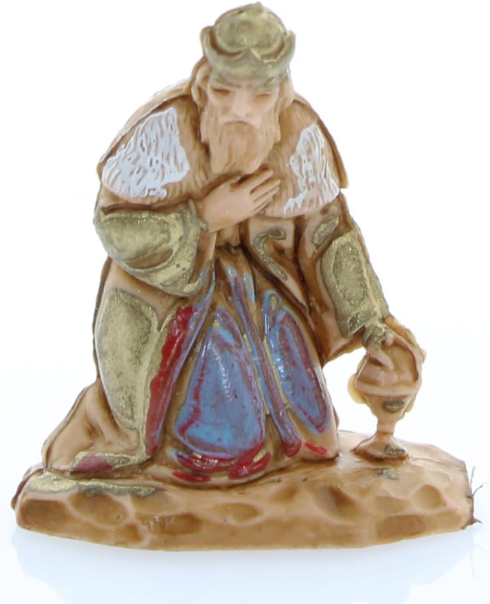 1.38-Inch Indestructible Three Wise Men Figurine – 18th Century Style, Hand-Finished by M. Landi, Made in Italy