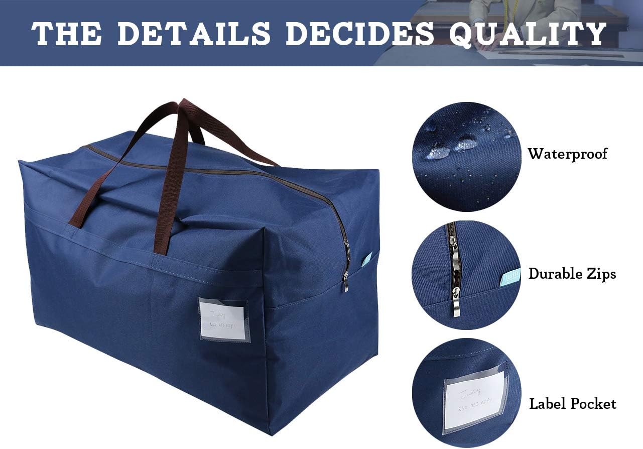3-Side Zip Open Storage Bag for Christmas Trees & Party Ornaments - 27.5x16.5x13.8, Black Dots
