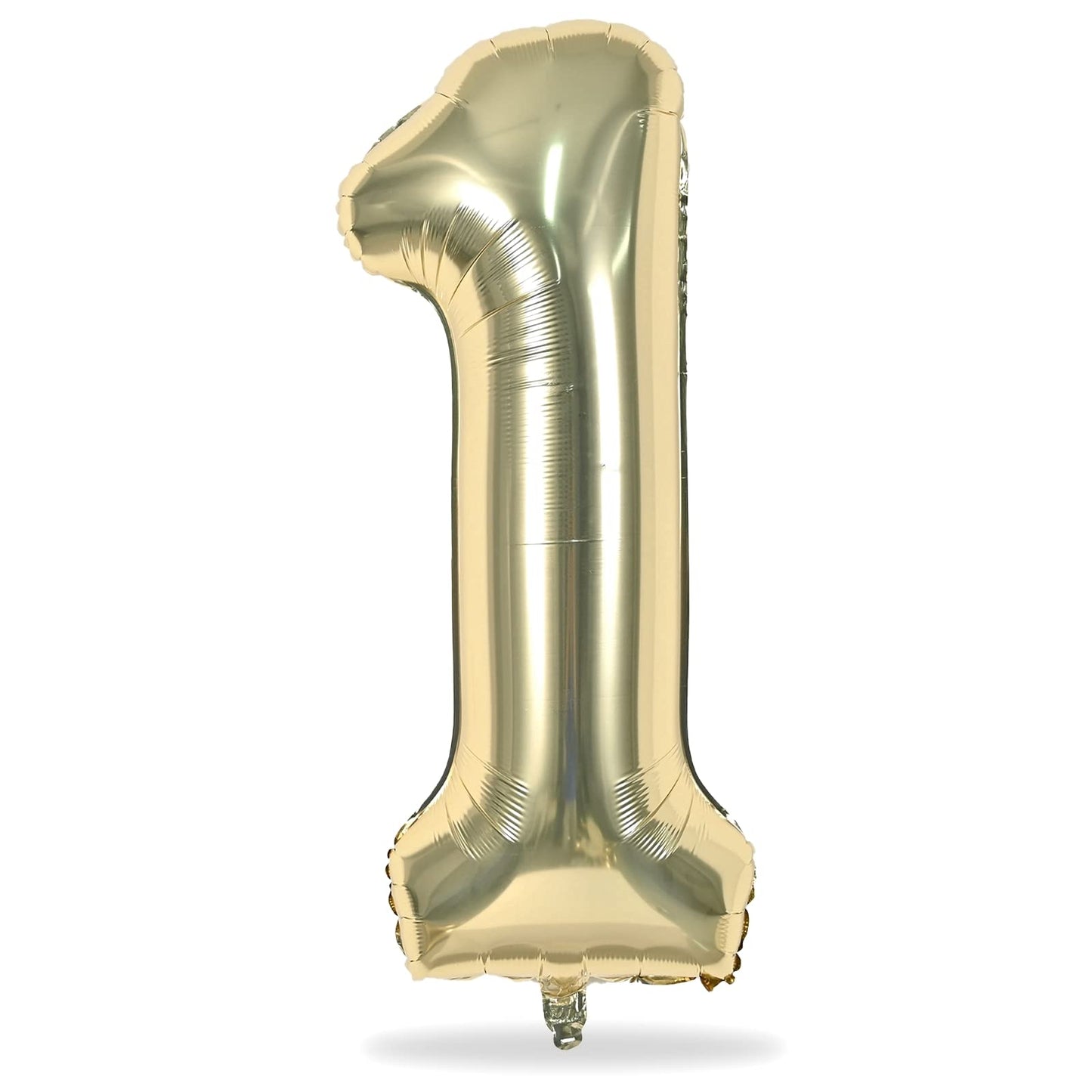 Champagne Gold Number 1 Balloons, 40 In Large Light Gold Number 1 Foil Helium Balloons for Girls Women, Self Inflating Number Balloons 0-9 for Men Boys 1st 10th Birthday Anniversary Party Decoration