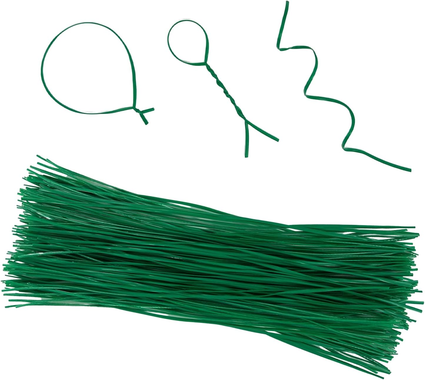 Plant Twist Ties - 8'' Reusable Garden Ties for Climbing Plants | Pack of 100, Green