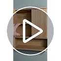 Oak Bathroom Wall Cabinet with Adjustable Shelves - Over Toilet Storage Organizer