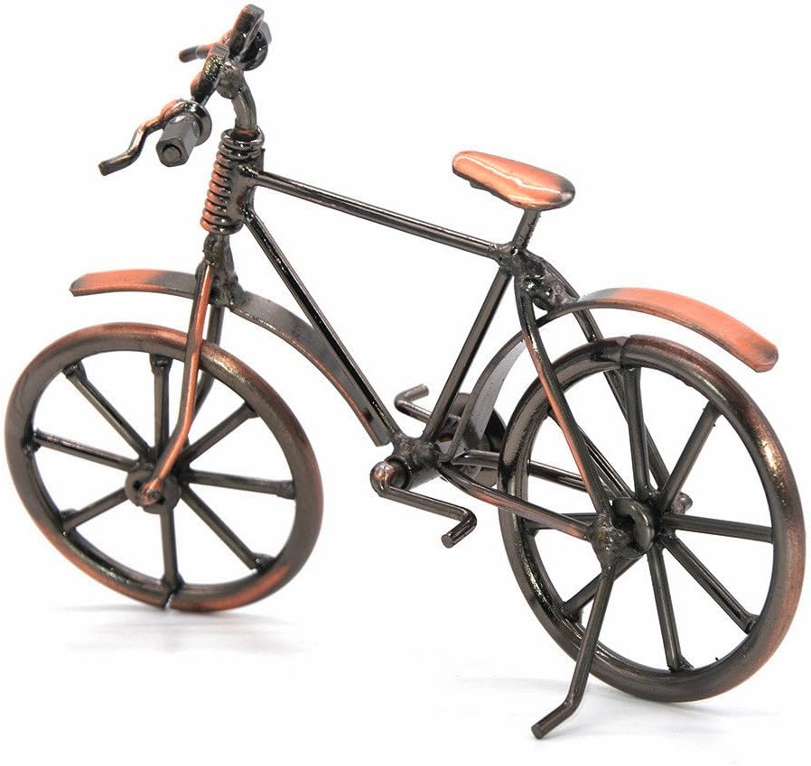 Handmade Iron Motorcycle Sculpture - Retro Metal Art Decoration for Bike Lovers