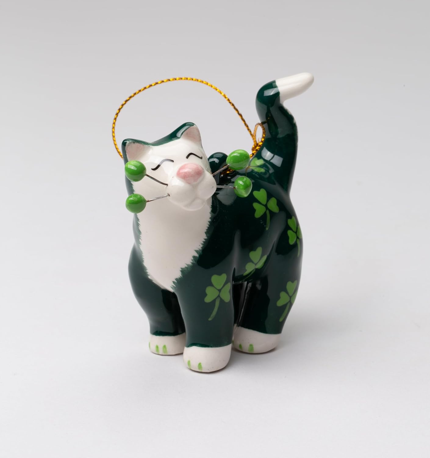 Shamrock Cat Ornament - Unique Cosmos Gifts for Cat Lovers