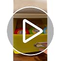 Kids Wooden Activity Table and 2 Chairs Set - Adjustable Doodle Surface, Storage, Safety Hinges, Burlywood, Red/Yellow