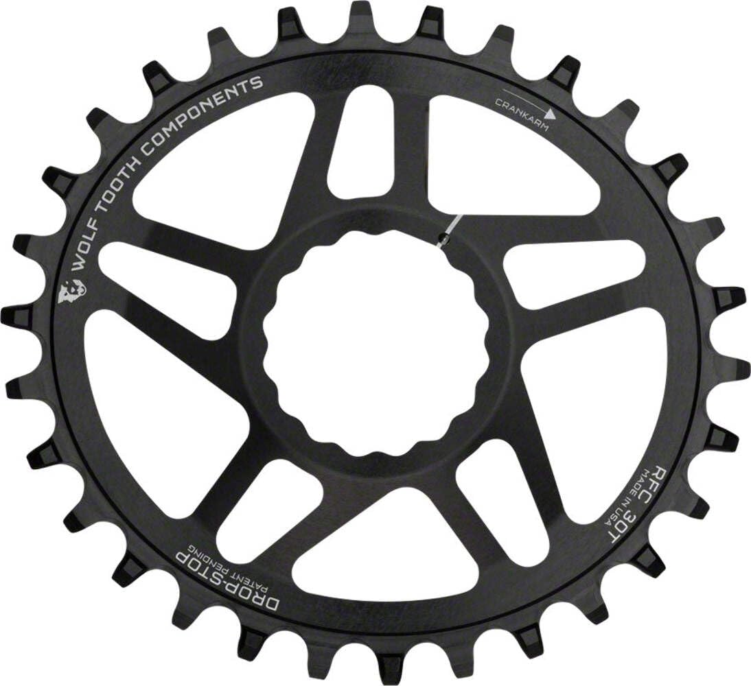 Wolf Tooth Elliptical Mountain Bike Direct Mount Oval Chainring for Race Face Cinch (32 Tooth, PowerTrac, MTB)