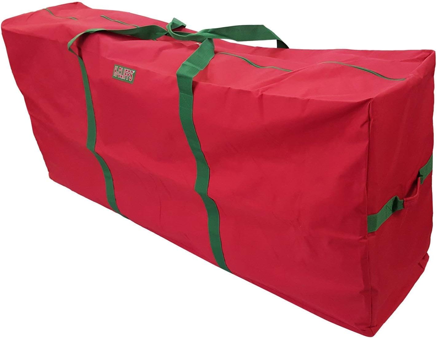 Extra Large Heavy Duty Christmas Tree Storage Bag for 9ft Artificial Trees - Durable Red Duffel, 65"x30"x15" - Holiday Decoration Solution