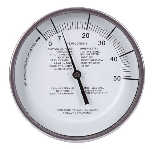 Baker T5112MSSP Maple Syrup Stem Thermometer, 5" dial, 12" stem