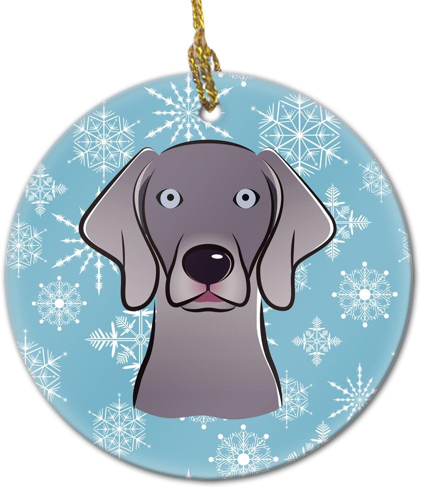 Jack Russell Terrier Snowflake Ceramic Ornament - 3" Christmas Tree Decoration