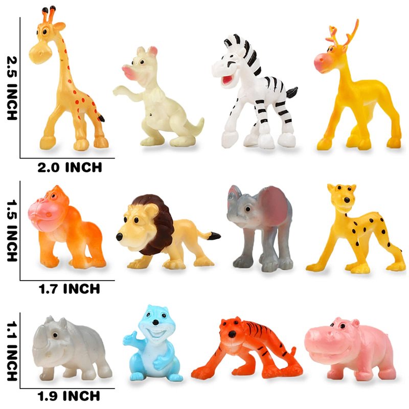 MAPIXO 24pcs Prefilled Easter Egg with Mini Animal Toy Inside, for Easter Egg Hunt, Easter Basket Filler, Filled Egg Bulk, Goody Bag Stuffers Filling Treats Party Favor Supplies for Kid