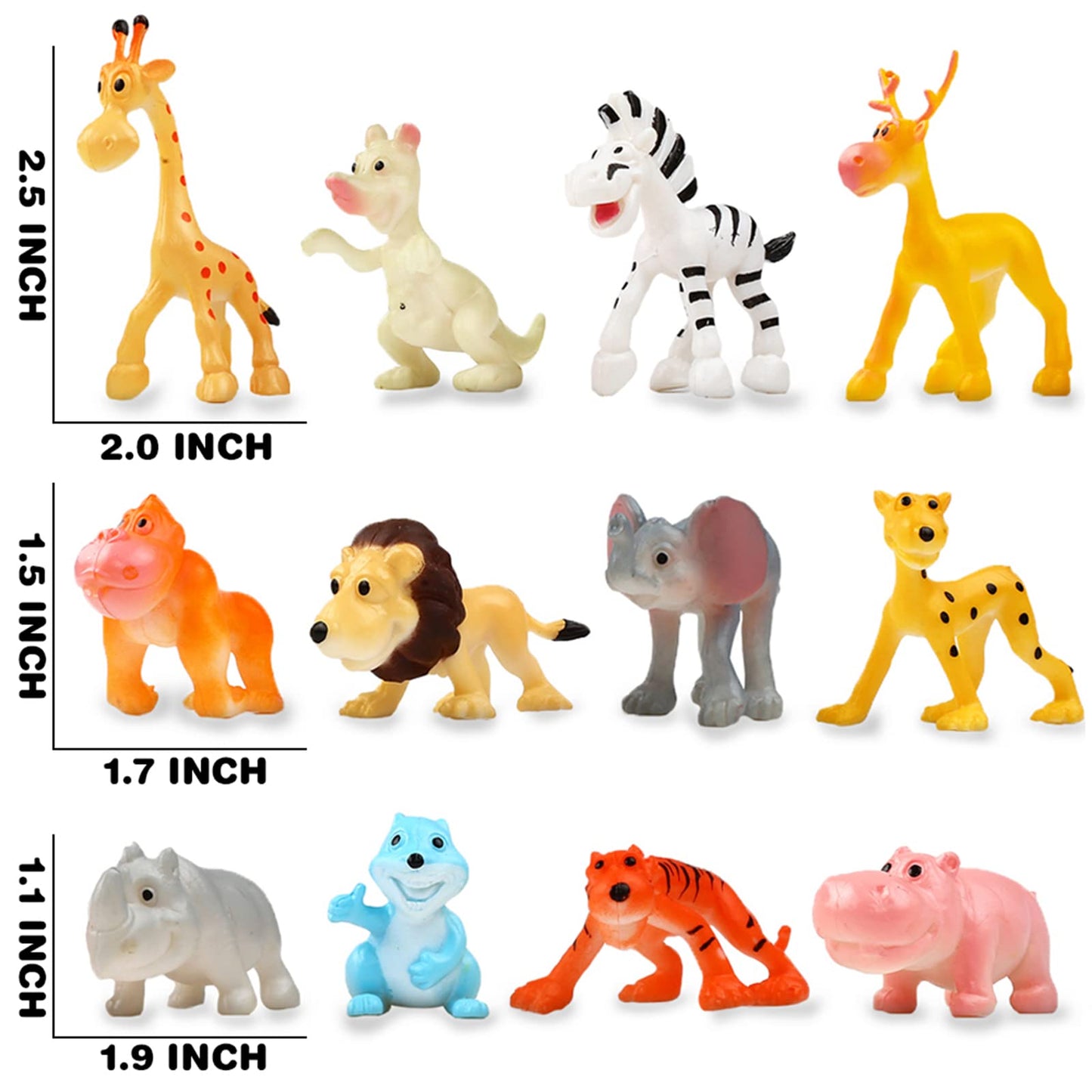 MAPIXO 24pcs Prefilled Easter Egg with Mini Animal Toy Inside, for Easter Egg Hunt, Easter Basket Filler, Filled Egg Bulk, Goody Bag Stuffers Filling Treats Party Favor Supplies for Kid