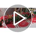 Nervure Red and White Christmas Plastic Plates 175PCS Disposable Dinnerware Set