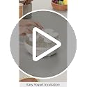 Euro Cuisine YM80 Electric Yogurt Maker Machine with Glass Jars - Promote Gut Health