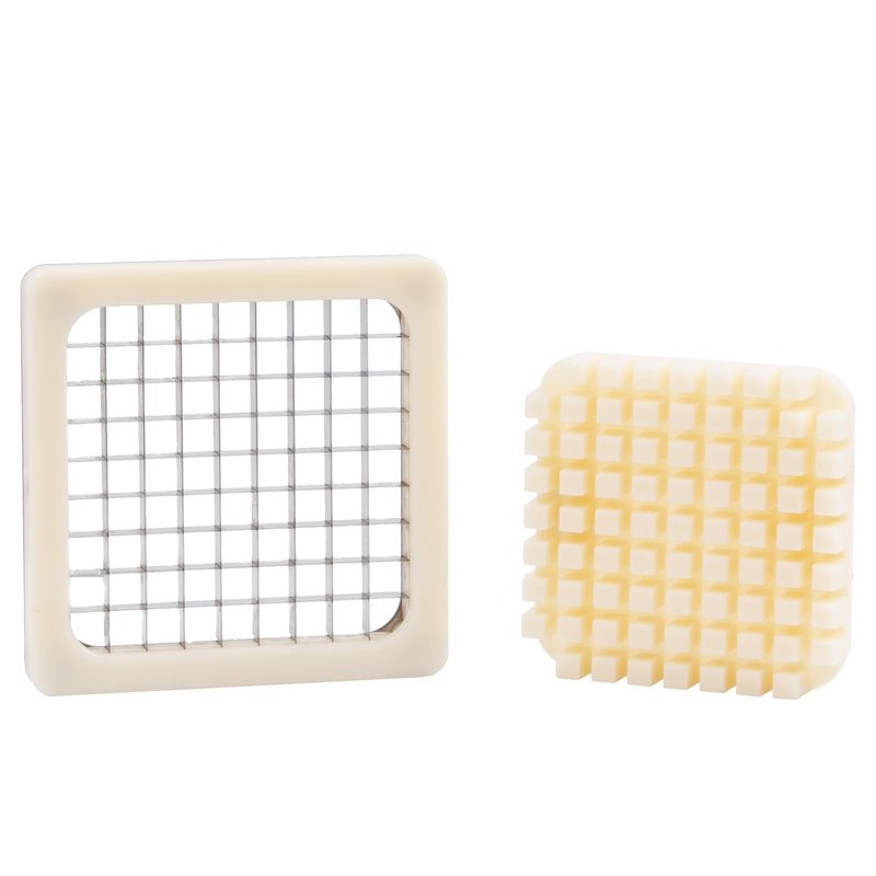 Rismanor 1/2" 1/4" 3/8" Multi-model universal Replacement Chopper Blade & Pusher Block Set For Commercial Vegetable Cutter Dicer Strip Interchangeable Blade (3/8 inch)