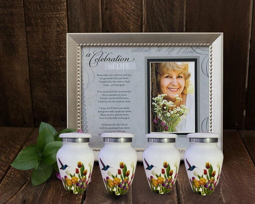 BOLD & DIVINE Adult Purple Hummingbird Cremation Urn | Human Ashes Adult Memorial urn, Burial, Funeral Cremation Urns | 200 Cubic Inches (Large Adult)