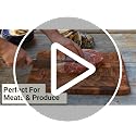 Large End Grain Acacia Wood Cutting & Serving Board - 20 x 14 Inches - Brown - Variation of THIS listing
