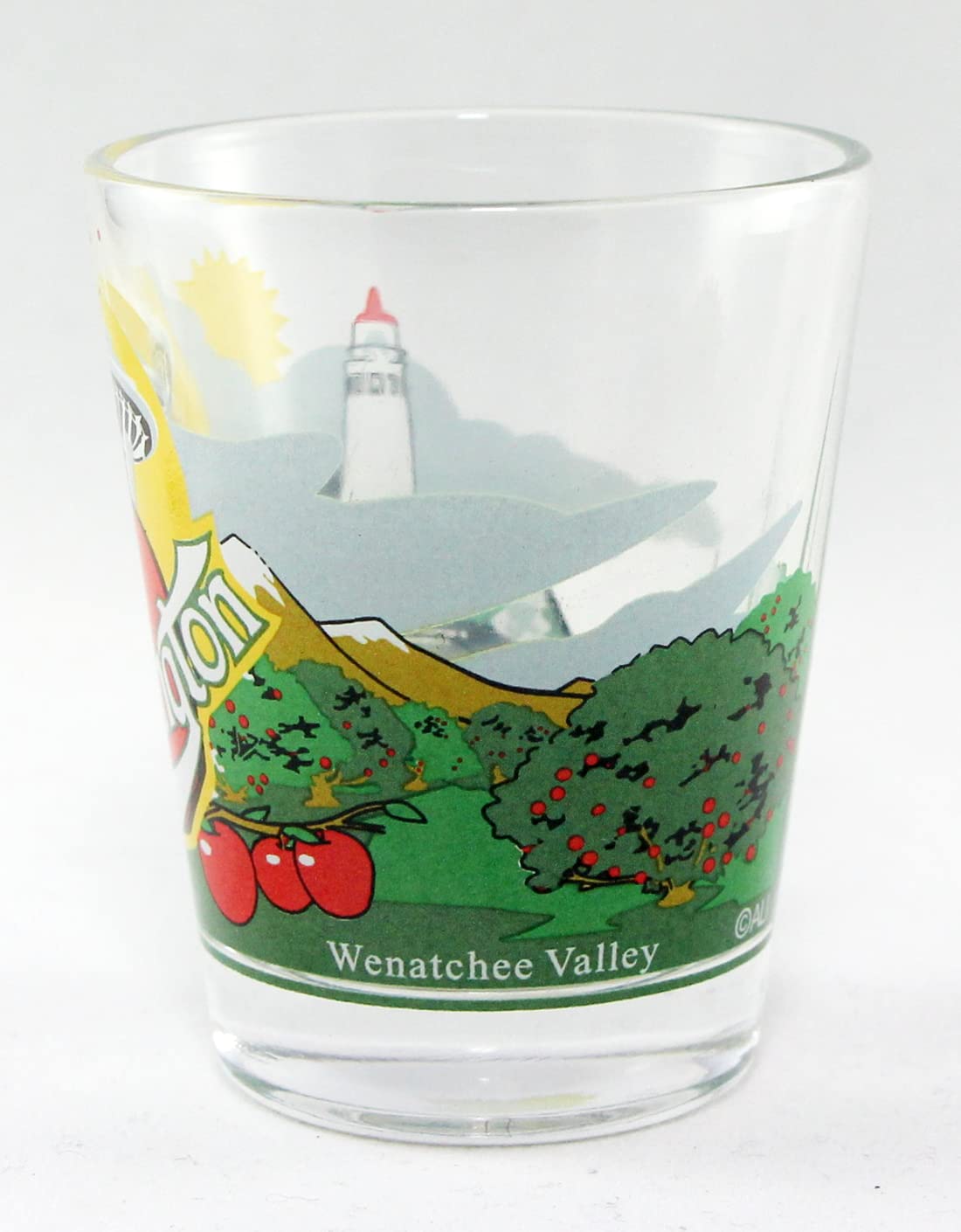 World By Shotglass Washington State 3 View Shot Glass