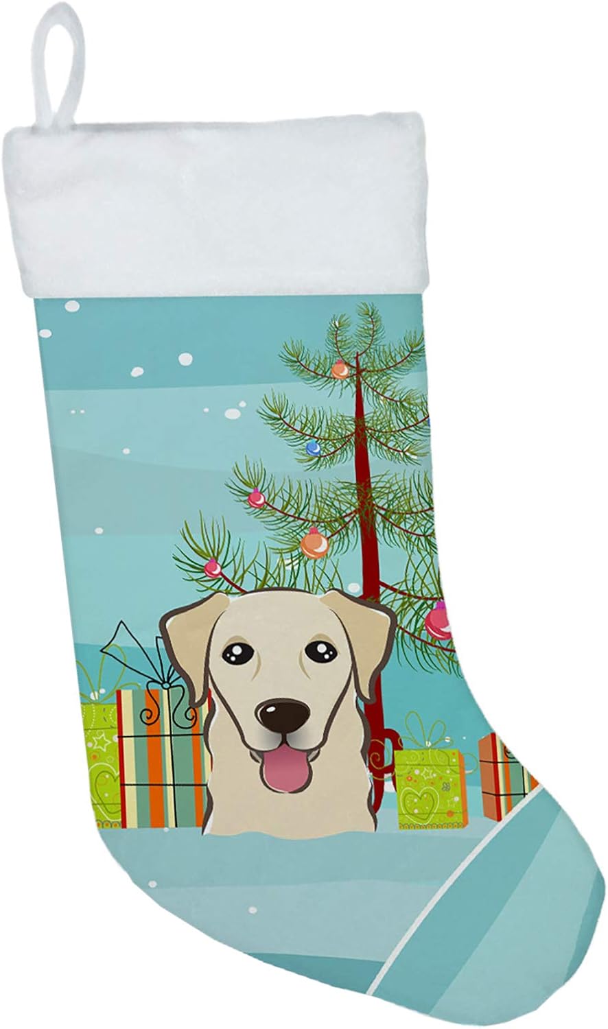 Shih Tzu Christmas Stocking - Chocolate Brown Dog Holiday Decor for Fireplace