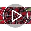 6pcs Christmas Chair Bows Decorations, 12x30in, Red, Tartan