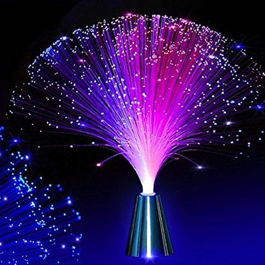 13-Inch LED Color-Changing Fiber Optic Fountain Night Light - Calming Christmas Decor (2-Pack)