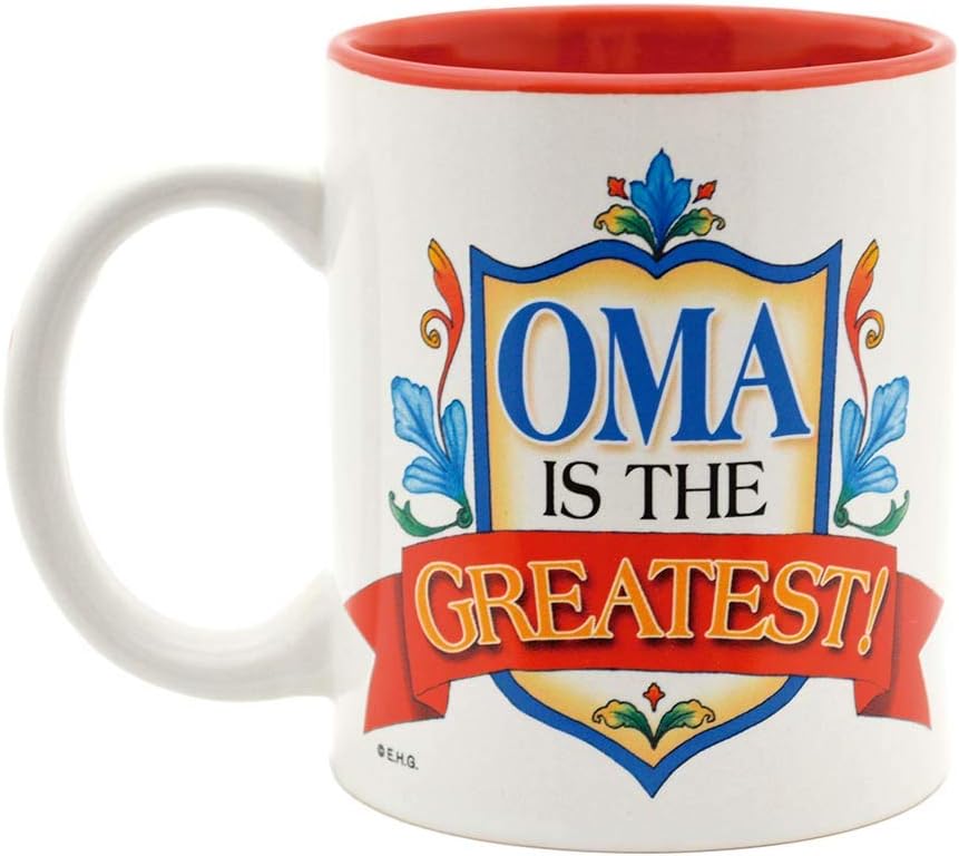 12 oz. Ceramic Coffee Mug - 'Oma is the Greatest' Multicolor Gift for German & Dutch Grandmas