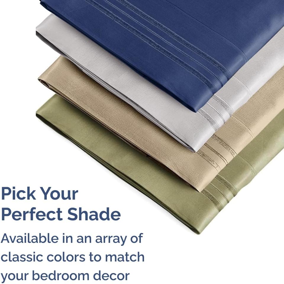Skiennix Queen Pillow Cases Set of 8 - Ultra Soft Hotel Quality Covers - Wrinkle Free & Fade Resistant - Ice Blue