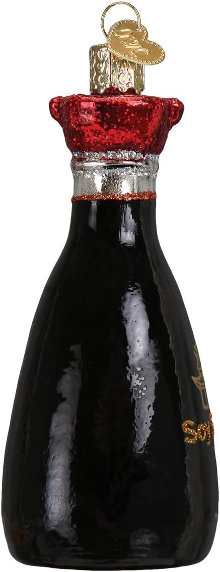 BBQ Sauce Glass Blown Ornament - Old World Christmas Food Decor 32292