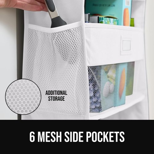 GORILLA GRIP Over The Door Organizer - 5 Deep Hanging Shelves, Holds 50lbs | White, 58x15 Inches