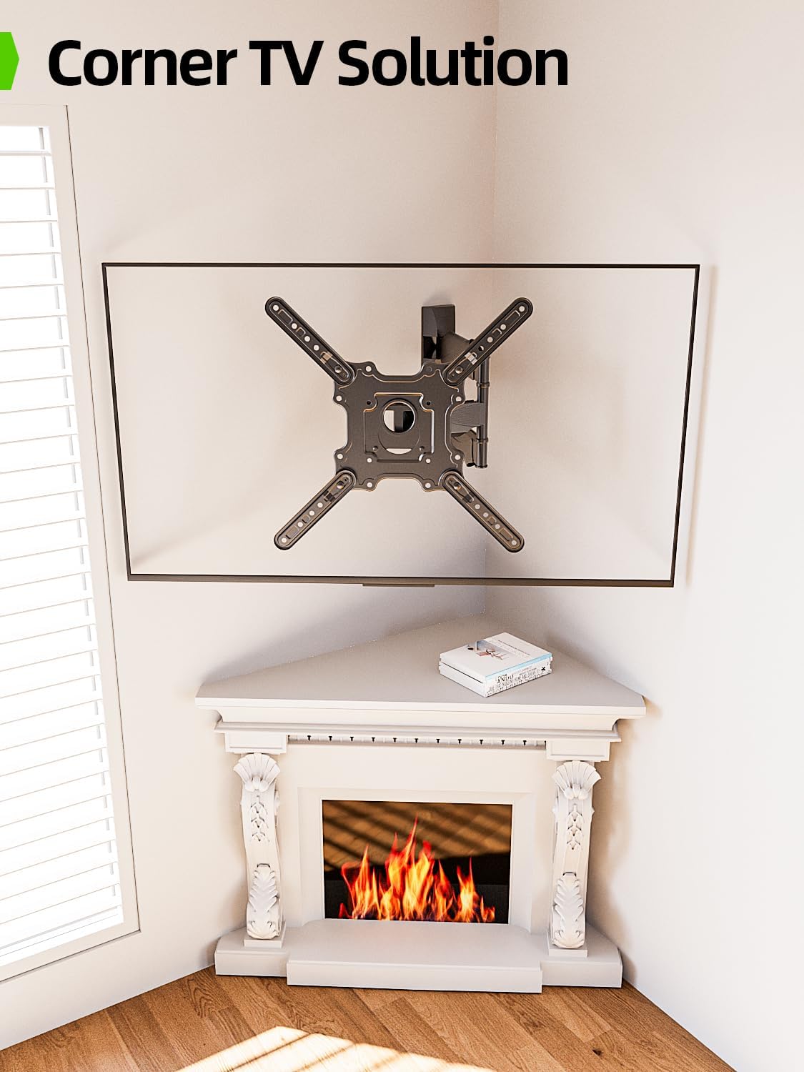USX Mount Full Motion TV Wall Mount - Swivel & Tilt Design for 26-60 Inch TVs, Max VESA 400x400mm