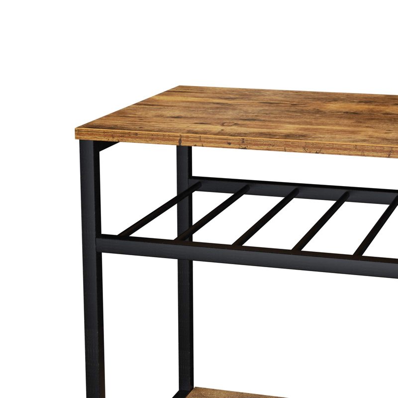 soges Kitchen Baker's Rack Kitchen Cart Utility Storage Shelf Microwave Oven Stand Storage Shelf Rustic Brown YL-D5002