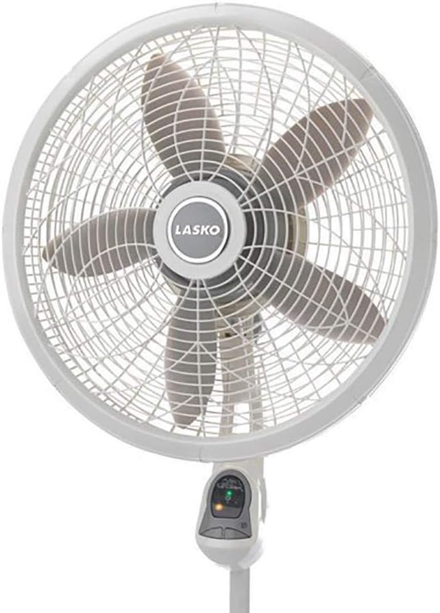 Lasko Elegance and Performance Pedestal Stand Fan, 3-Speeds, 90 Degree Oscillation, Adjustable Height, Timer, Remote for Indoor, Bedroom, Living Room, Home Office, Dorm Use, 18 Inch, White, 1850