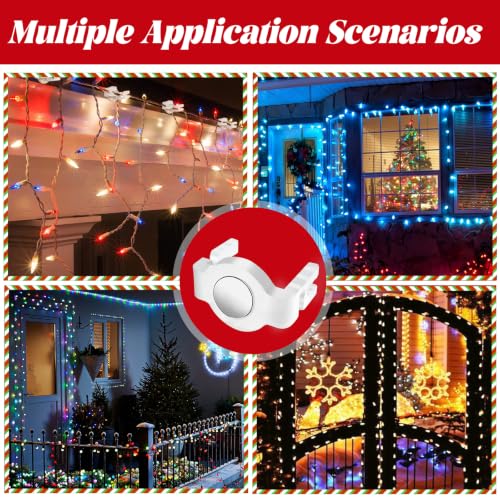 Round-Clear Magnetic Christmas Light Clips 200 Pack for C7 C9 Sockets - UQM
