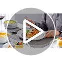 Marble Grey Porcelain Dinnerware Set for 4 - 12 Pieces, Chip & Crack Resistant