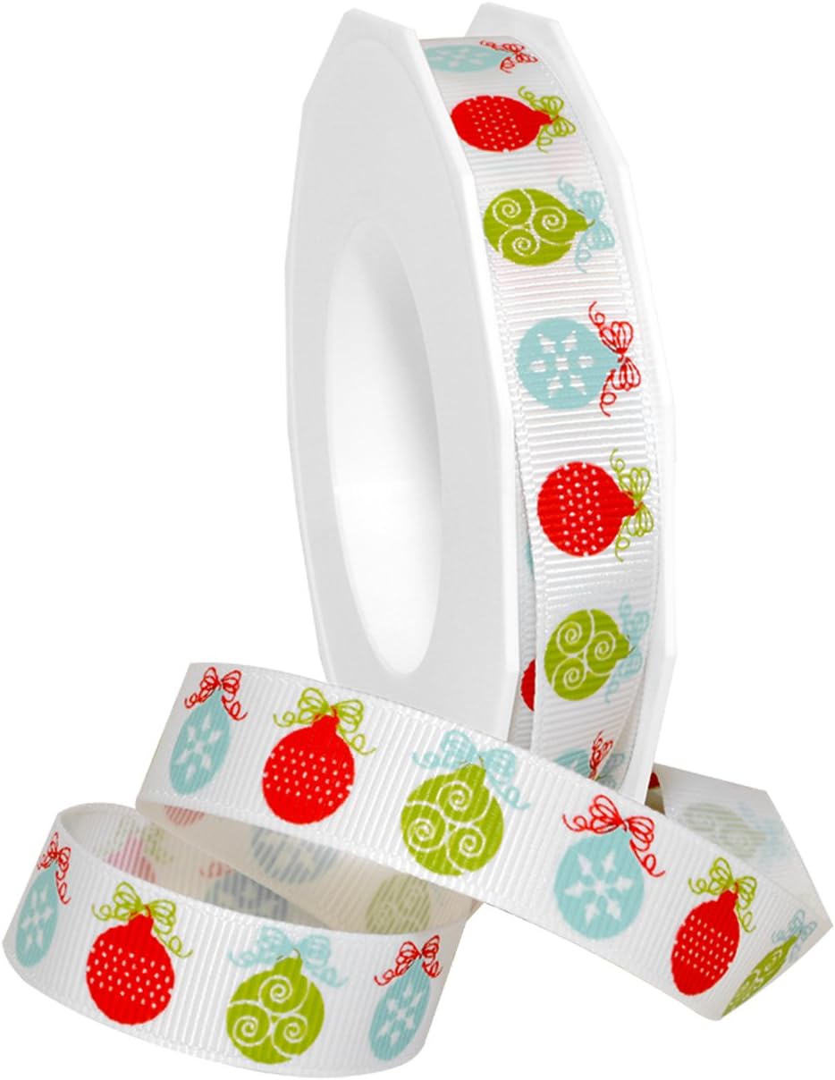 Double Face Satin Candy Cane Ribbon 5/8" x 25 YD - Perfect for Gift Wrapping & Crafts