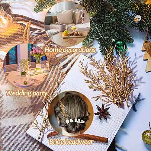 WILLBOND 30 Pcs Faux Flowers for Floating Candles Floating Flowers Vase Fillers for Centerpieces Mini Flower Filler Filling in Cylinder for Wedding Centerpiece Party Decor (Gold)