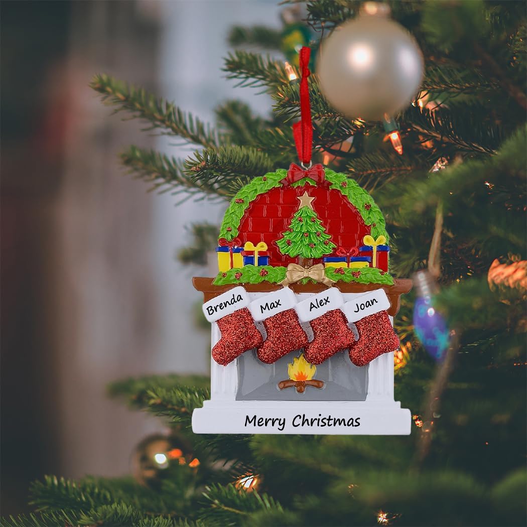 Personalized Family Christmas Stocking Ornaments - Set of 6 Unique Keepsake Gifts 2025