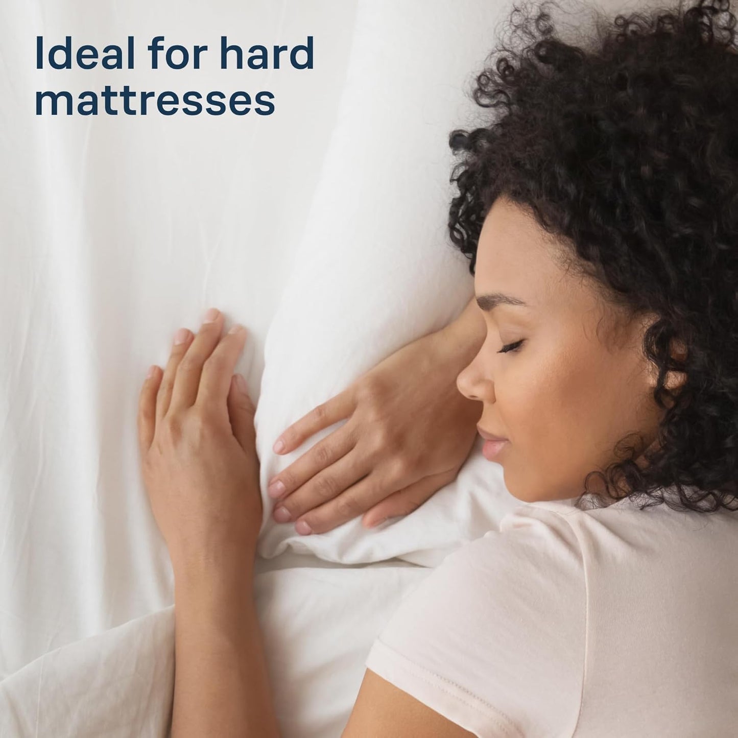 Cloud-Like Twin Mattress Topper - 100% Cotton Top Mattress Pad for Back Pain Relief - Breathable & Naturally Cooling for Hot Sleepers