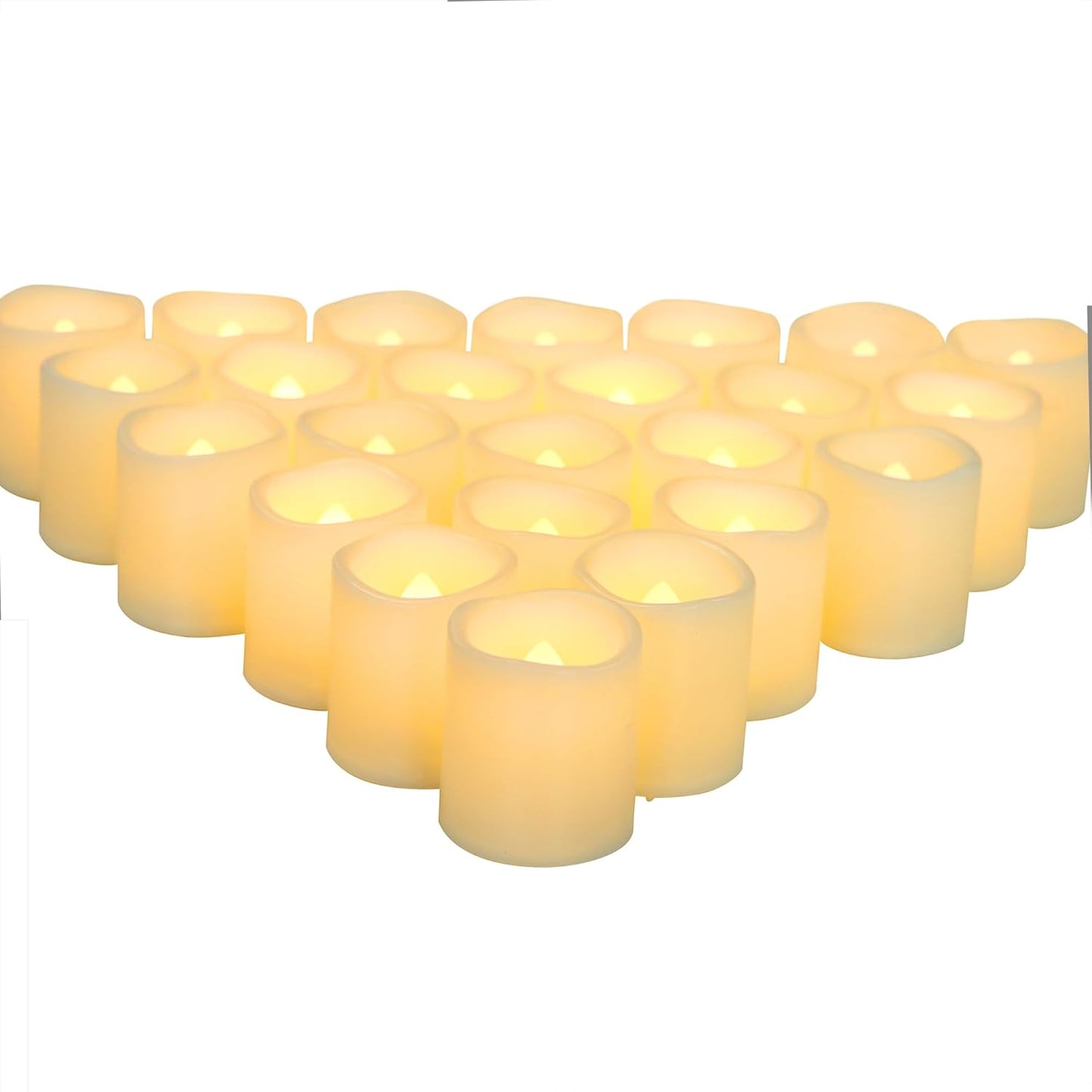 12 PCS LED Flameless Votive Candles - Long-Lasting Battery Operated with 120+ Hours Life