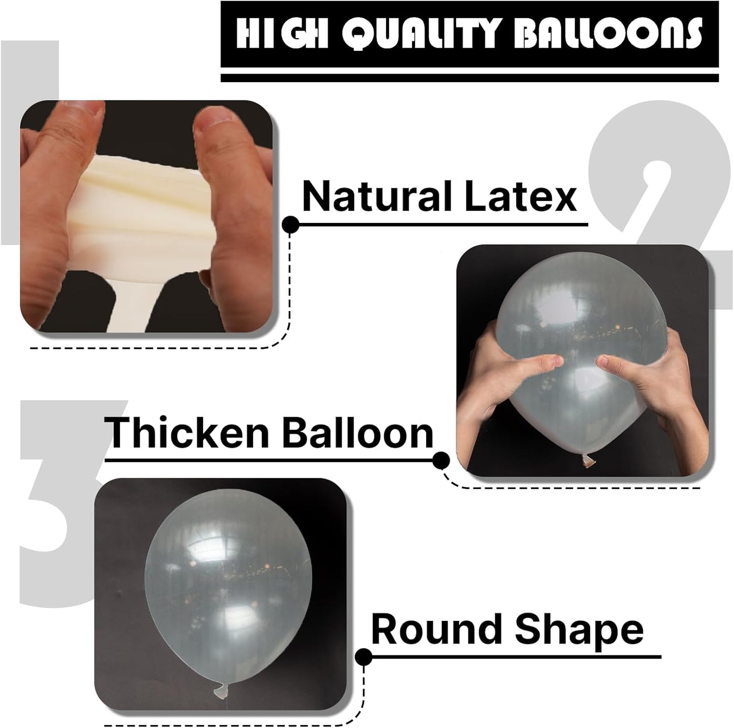 PartyWoo Clear Balloons - 140-Piece Transparent Balloon Arch Kit for Weddings, Graduations & Parties | 5-18 Inch Sizes