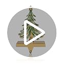 JUSTOTRY Christmas Stocking Holders for Mantle Gold & Green Xmas Tree Decoration