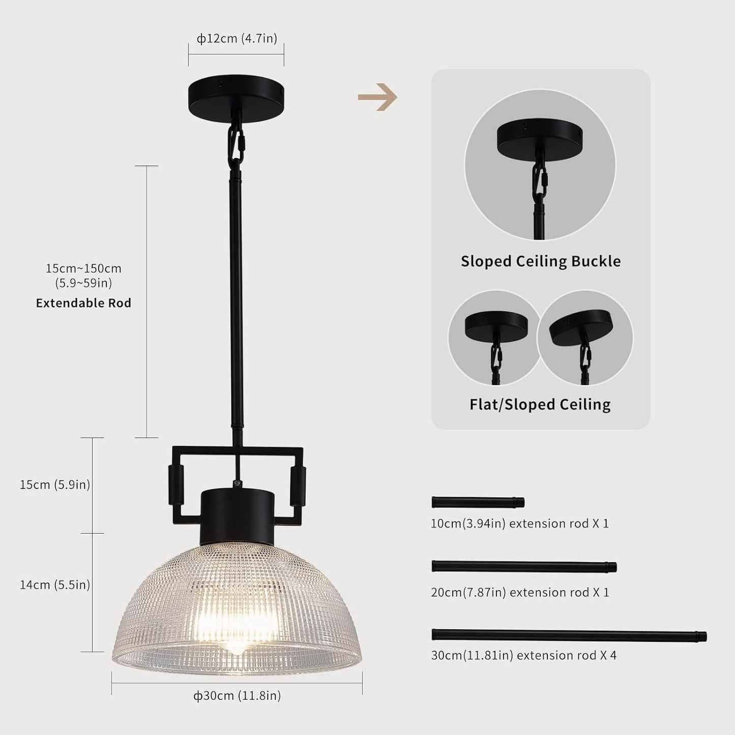 Pendant Lights Kitchen Island, 11.8" Gold Glass Pendant Lights Modern Vintage Fluted Large Dome Shade Brass Island Lights for Kitchen Dining Room Hallway Bedroom Restaurant.