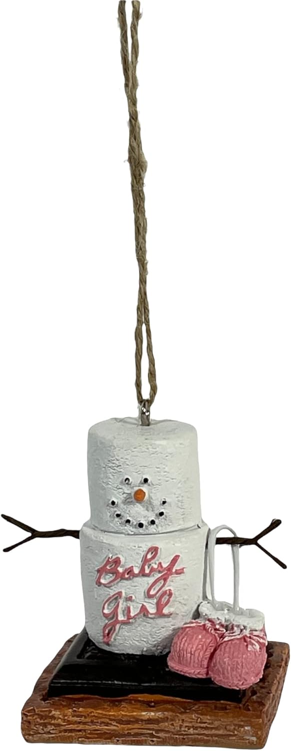 Baby Girl S'Mores Ornament - Cute Christmas & Everyday Decor